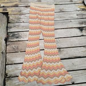 Free People sz Large wacky knit pants!!!
